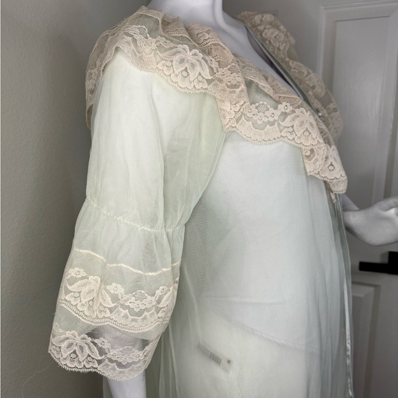 Intimi 1960 Vintage Cream Shapewear Robe with Lace Trim Size L.  #158 - Picture 8 of 13